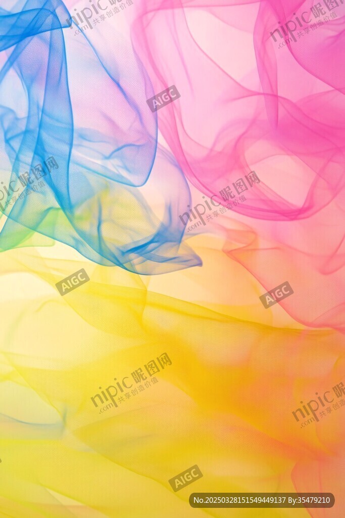 梦幻彩色烟雾抽象背景图
