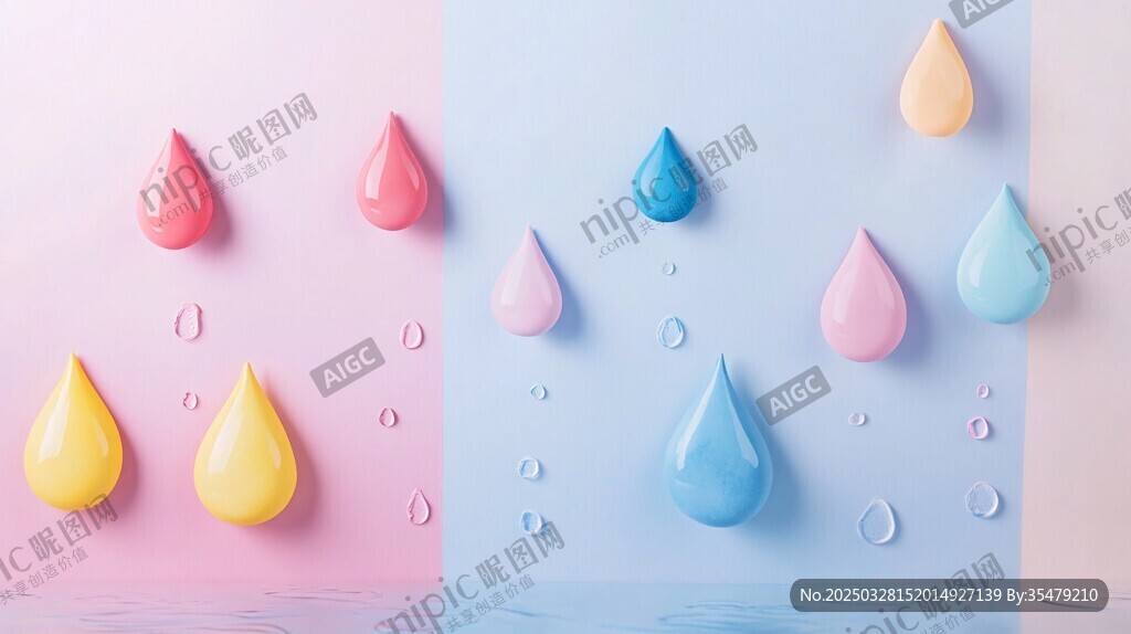 多彩水滴装饰图