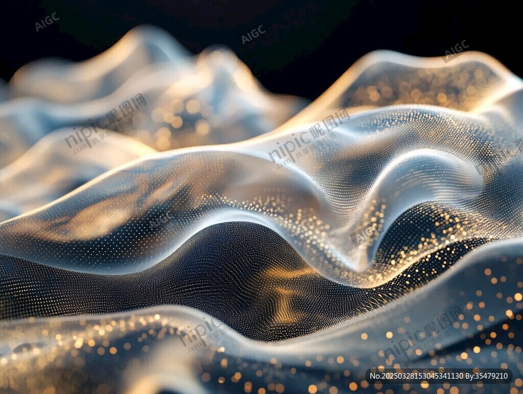 梦幻波动的科技感流体画面