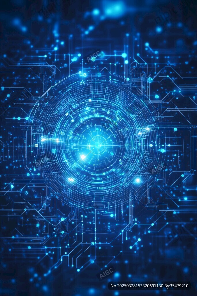 科技感数字电路背景图