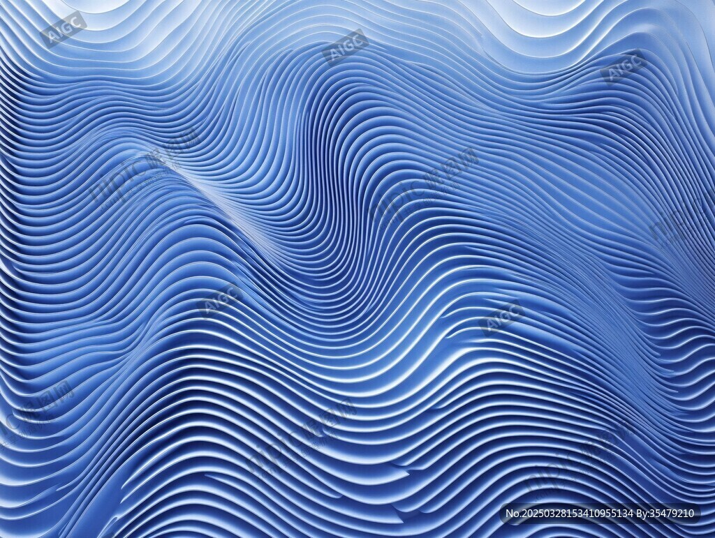 蓝色波纹抽象背景图案