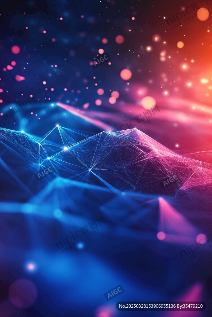 梦幻科技感的虚拟网络空间