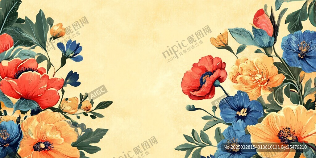 花卉装饰背景图