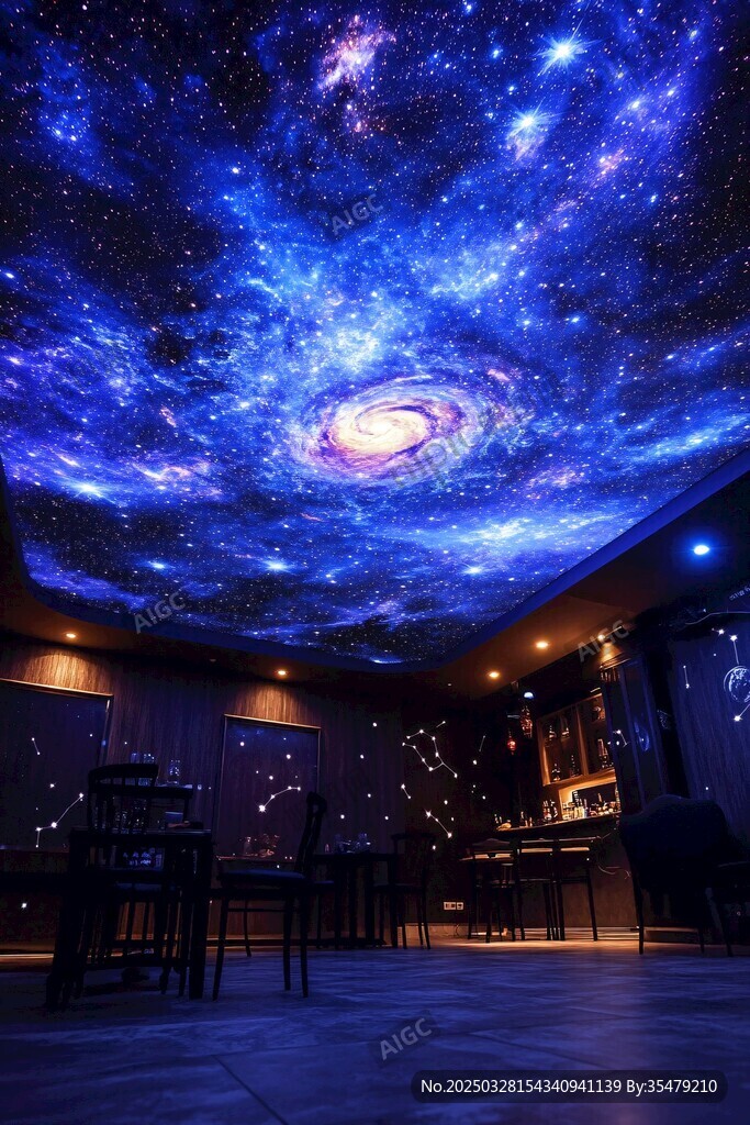 梦幻星空主题室内空间