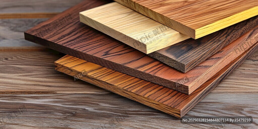 多样实木板材展示