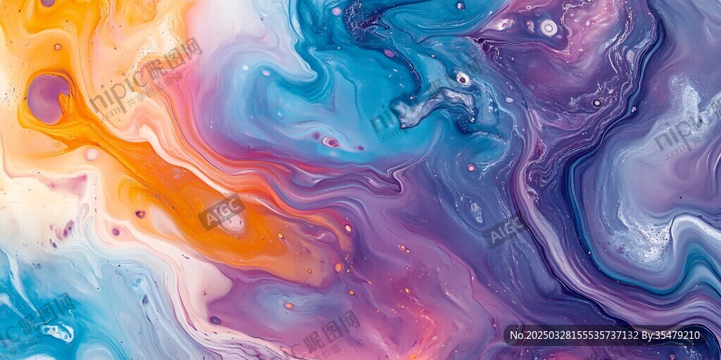 梦幻流体色彩艺术纹理