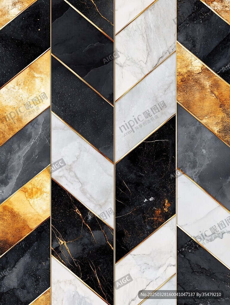 时尚大理石拼花瓷砖图案