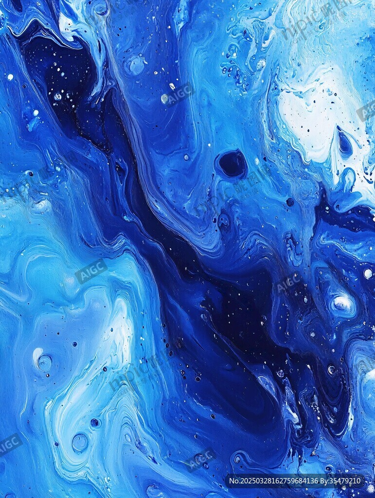 梦幻蓝色流体艺术纹理