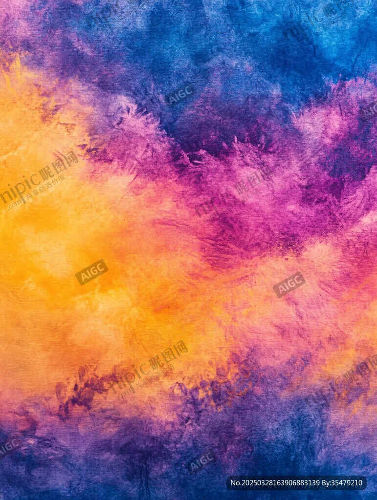 梦幻多彩水彩抽象背景图