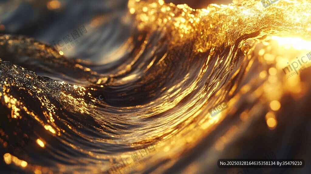 金色海浪的璀璨瞬间