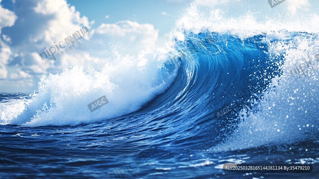 汹涌海浪 海洋力量之美