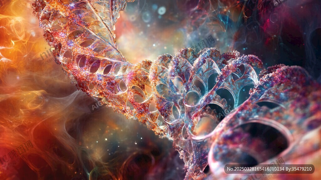 梦幻多彩的分子结构图景