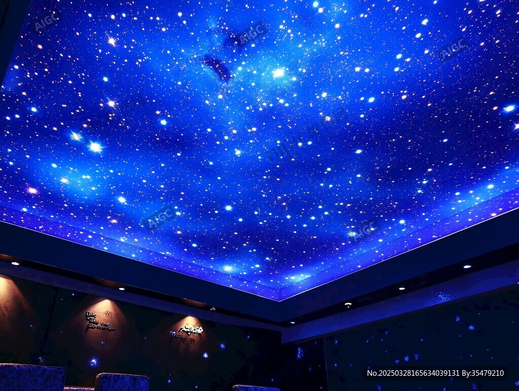 梦幻星空天花板室内场景