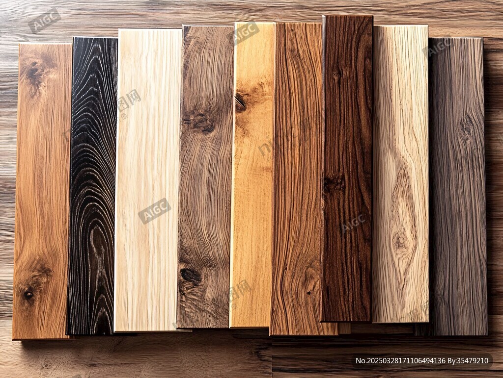 多样实木板材展示