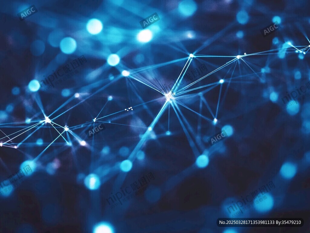 科技感网络连接视觉画面