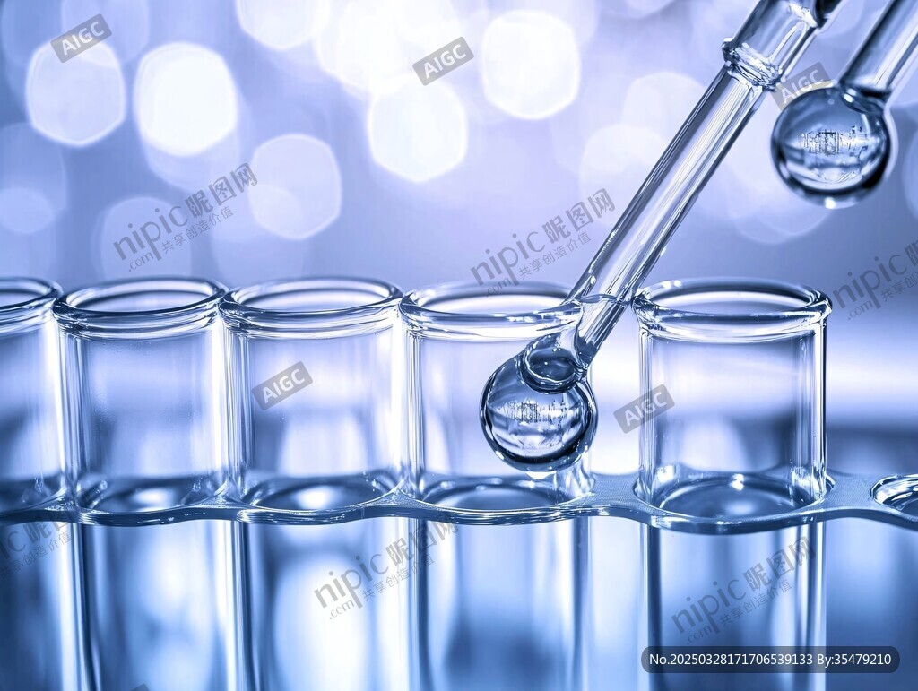 试管中的科学实验瞬间