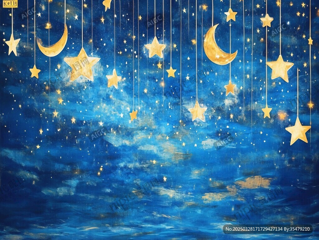 梦幻星空挂饰背景图