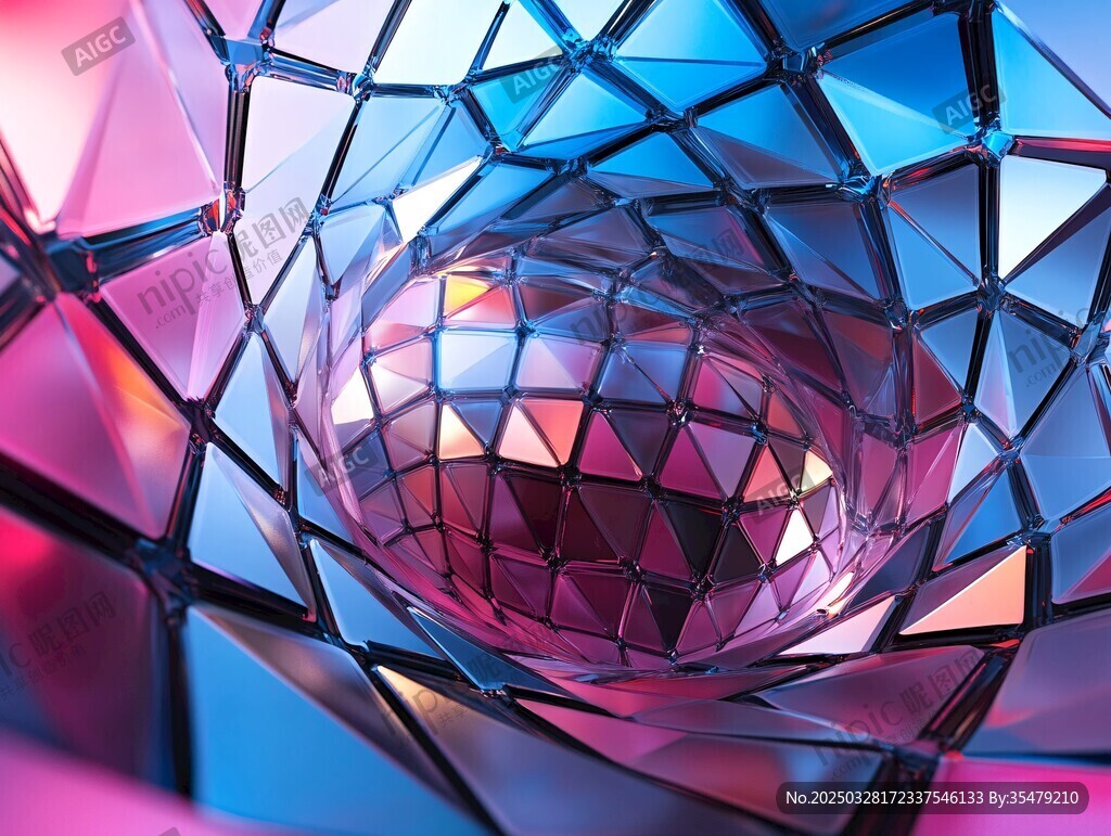 梦幻几何球体3D艺术图像