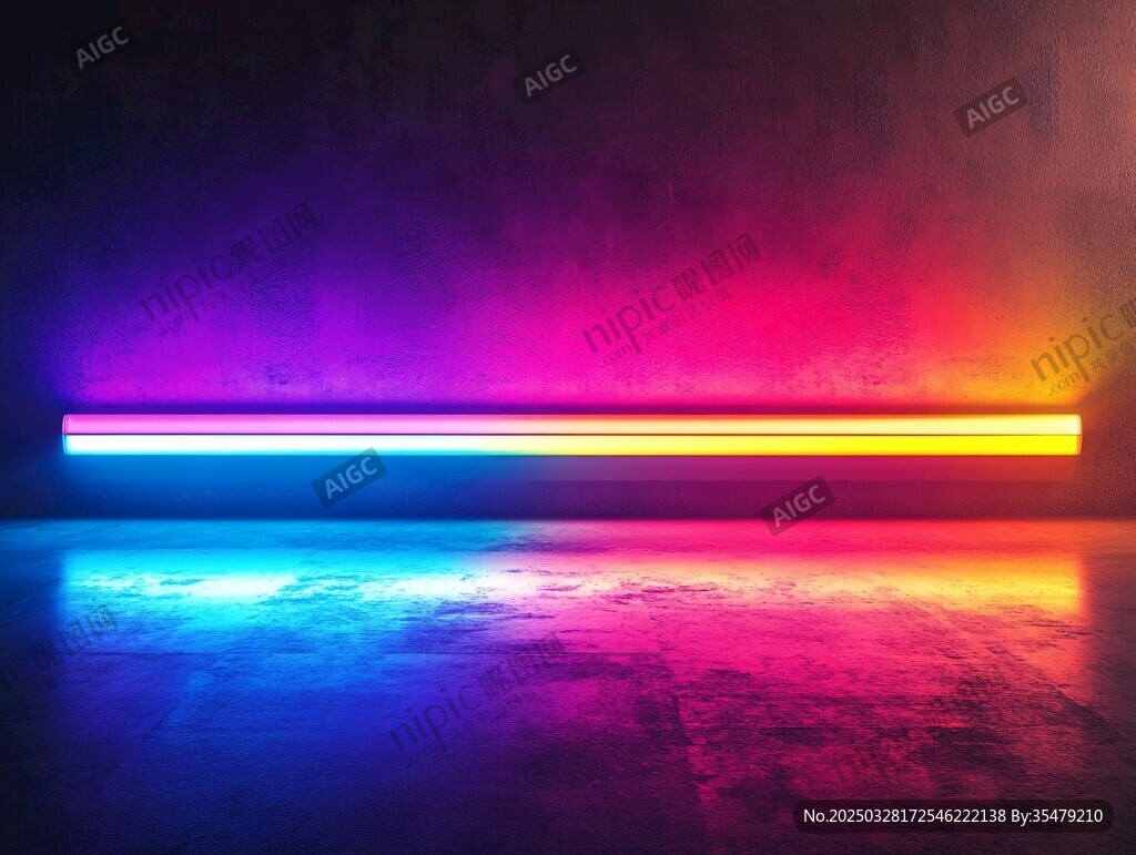 霓虹炫光的梦幻空间