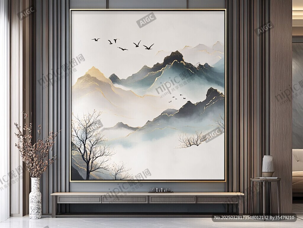 中式山水挂画 营造雅致空间