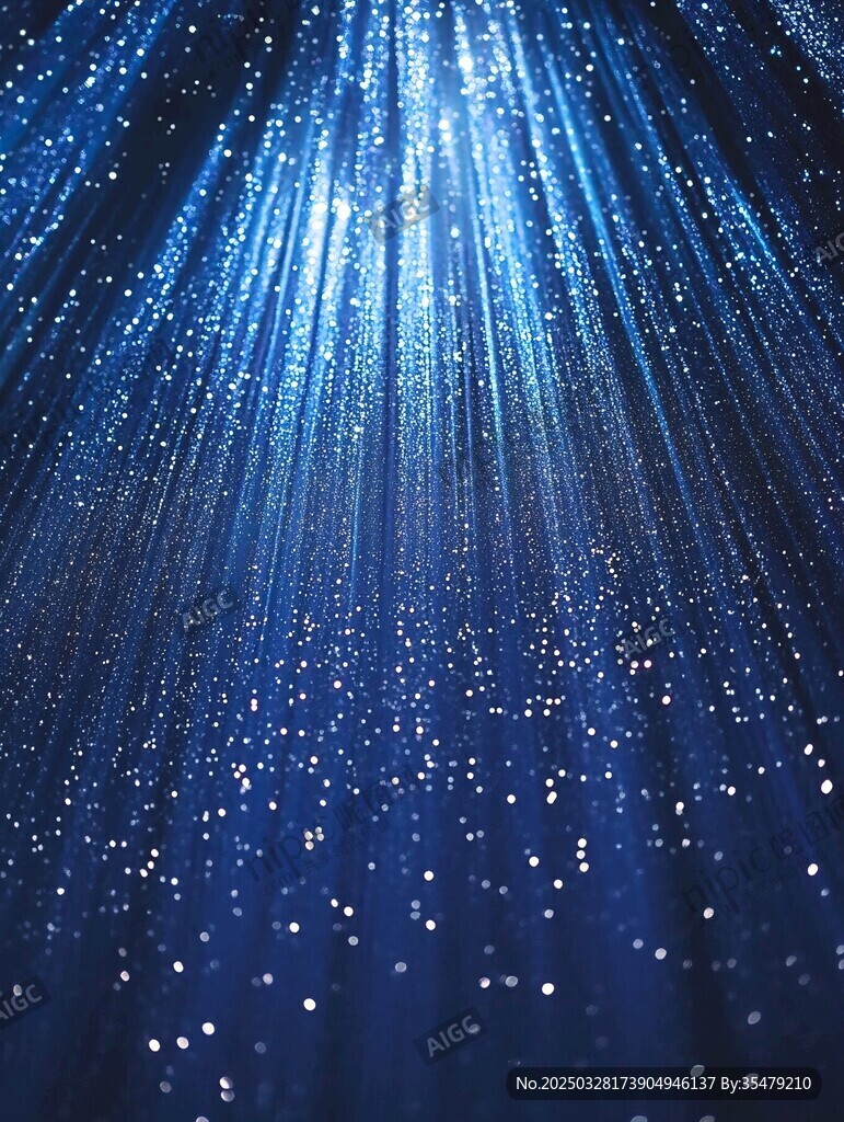 梦幻蓝色粒子光线背景