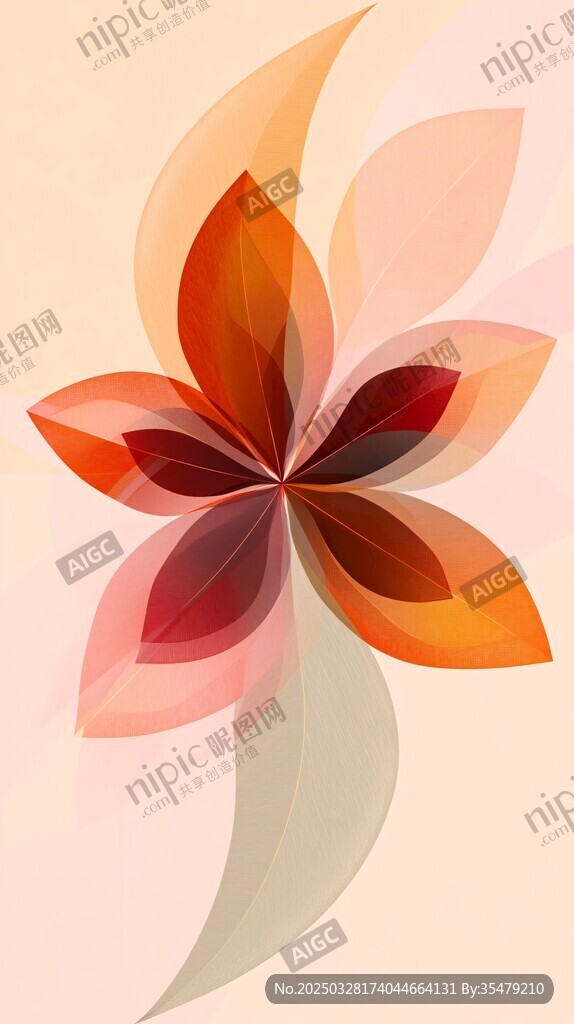 绚丽多彩抽象花朵图案