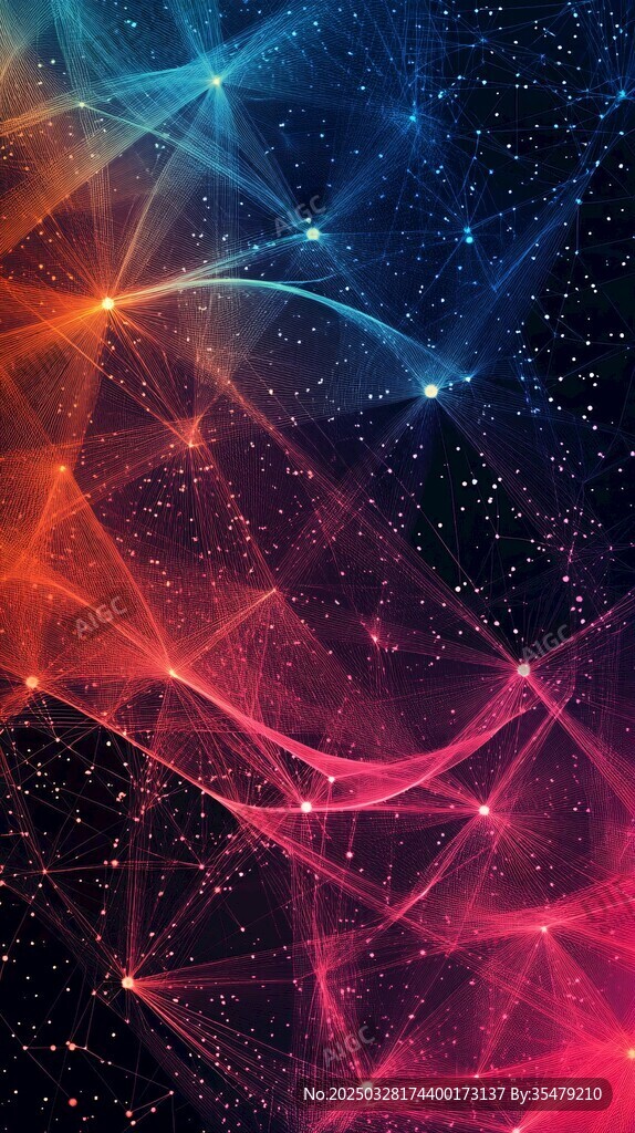 梦幻绚丽的宇宙线条光影