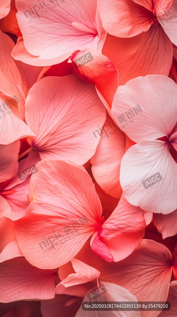粉红绣球花特写