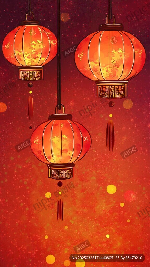 喜庆红灯笼 营造节日氛围