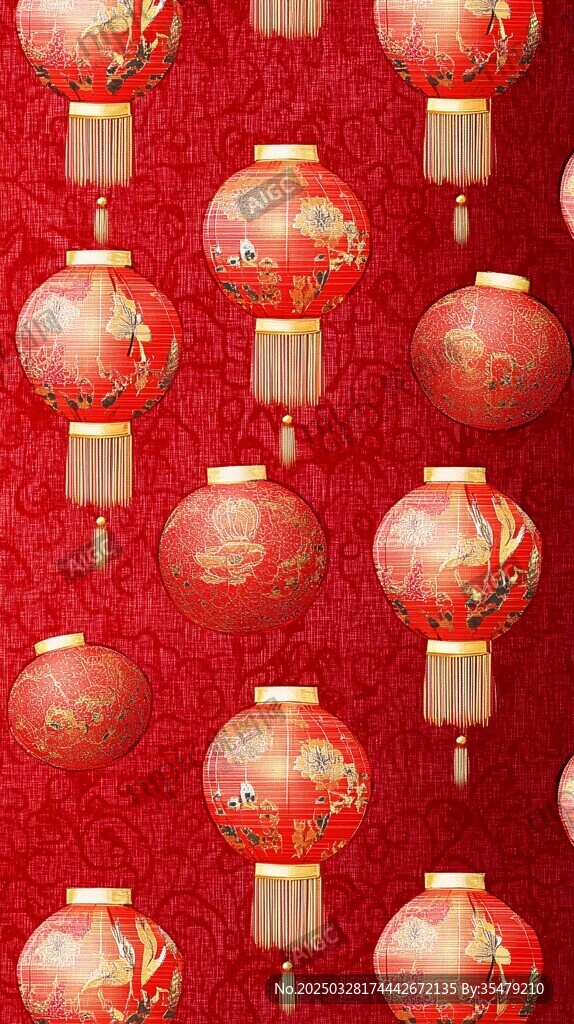 喜庆中式红灯笼图案背景