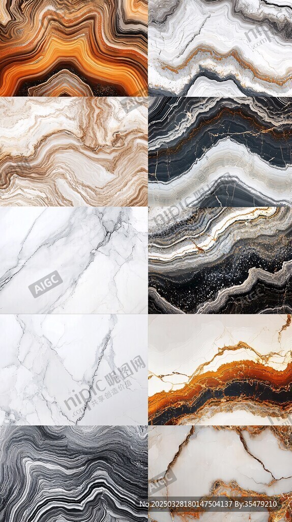 多样大理石纹理精美展示