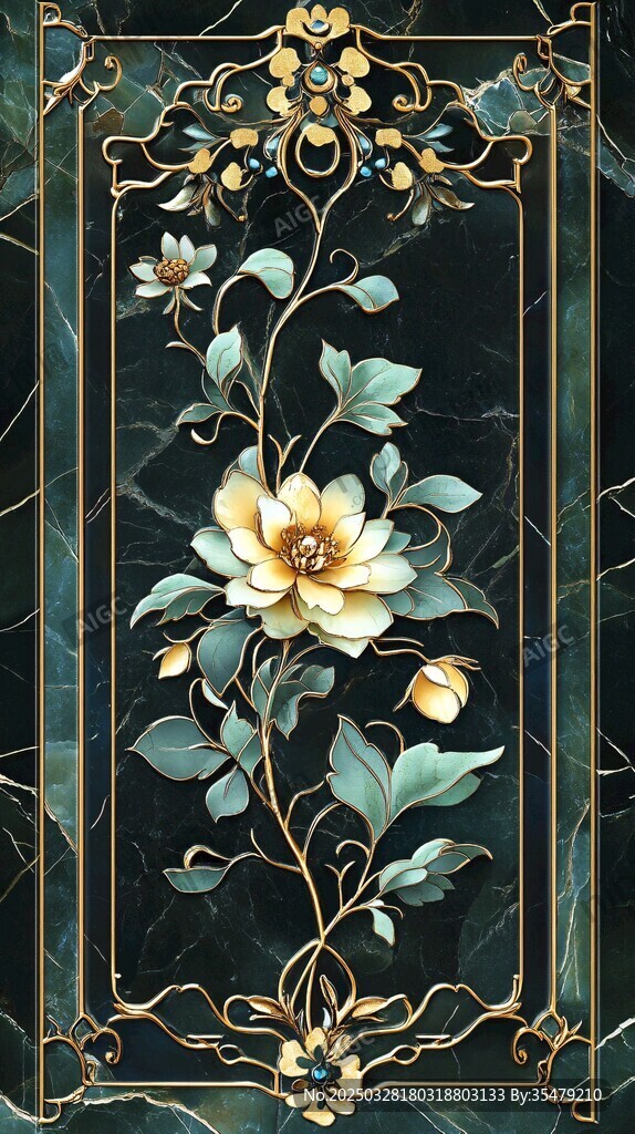 奢华花卉纹饰艺术图案