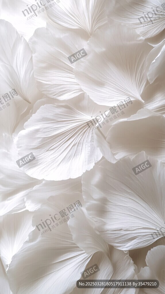 纯白花瓣特写 清新自然美