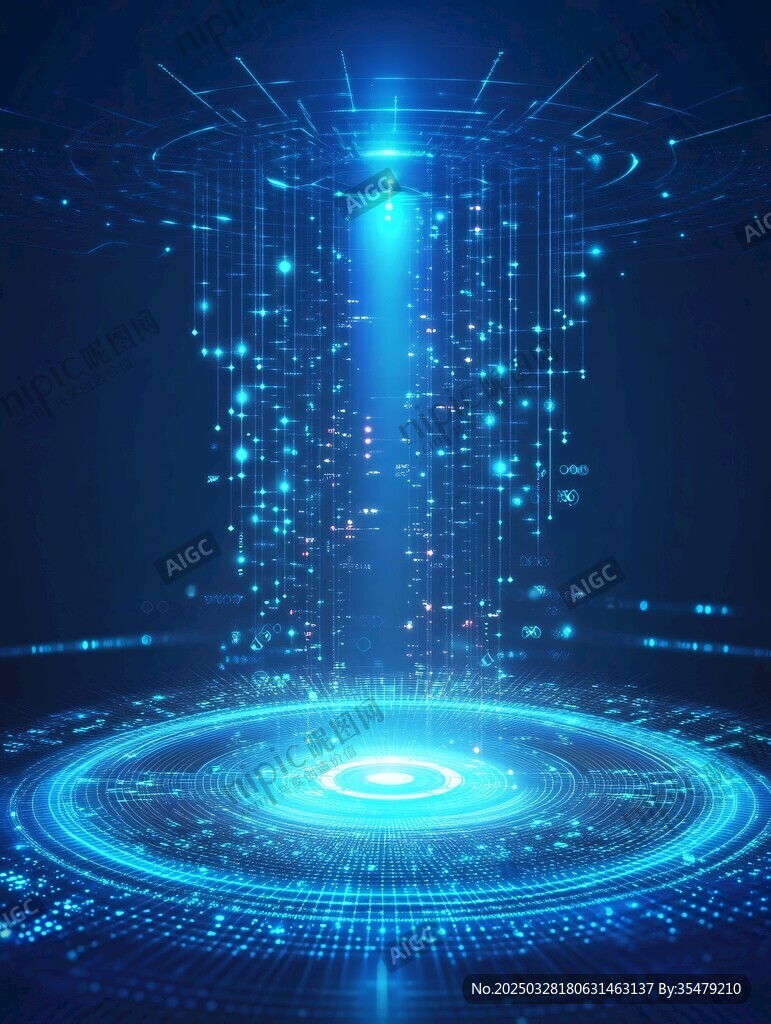科技感蓝光数据能量漩涡