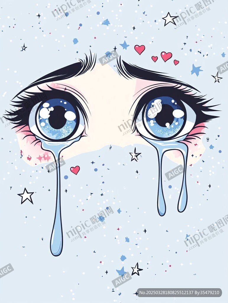 落泪双眼 梦幻又伤感的情绪