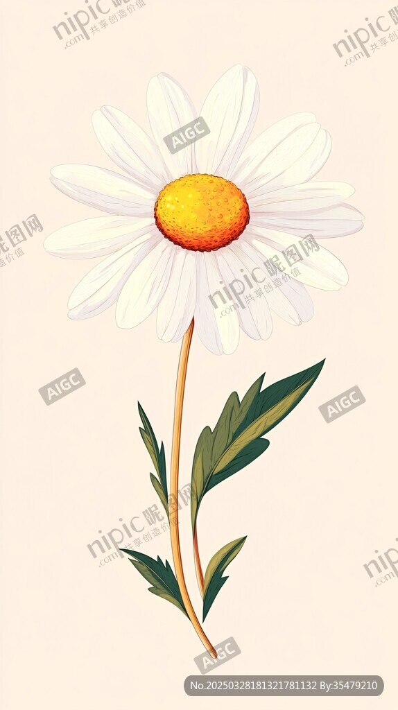 手绘雏菊插画