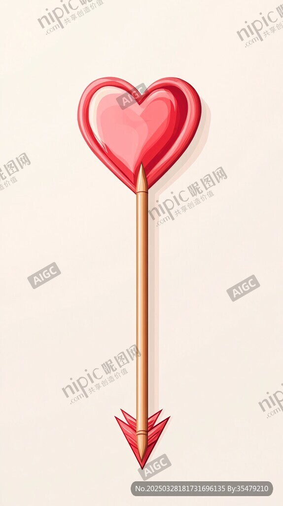 爱心箭头插画