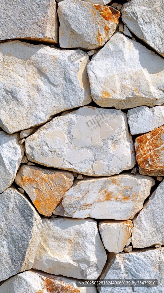 石砌墙面纹理特写