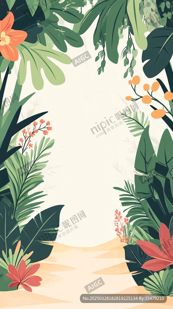 热带植物花卉自然风景