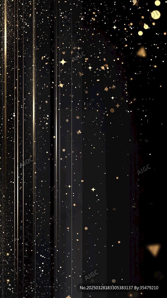 黑金粒子梦幻背景图