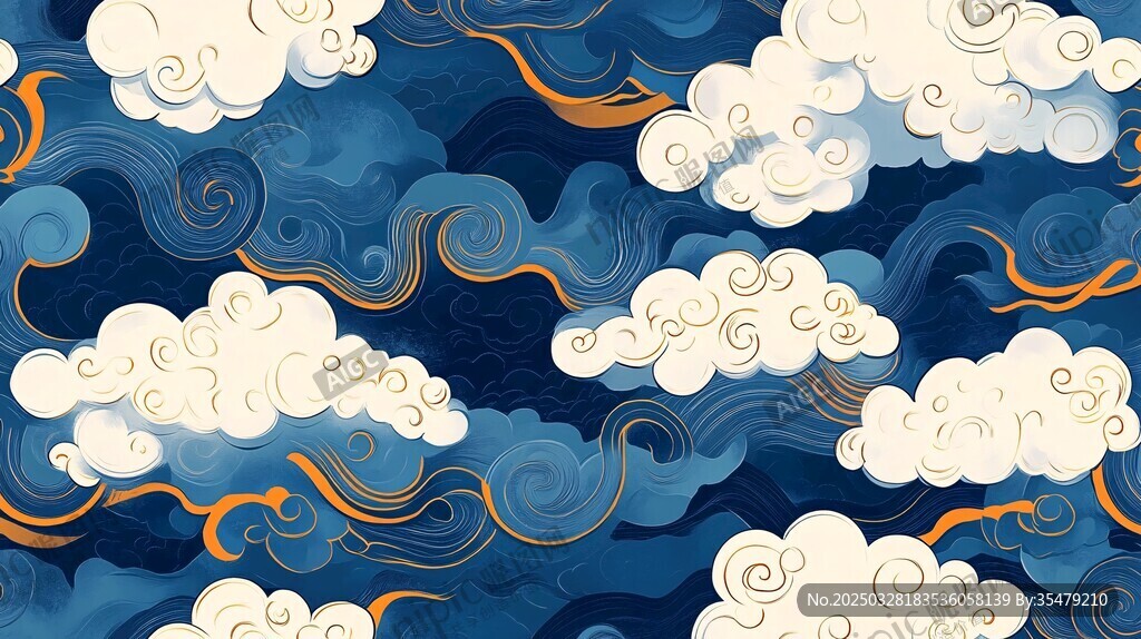 中式云纹背景图