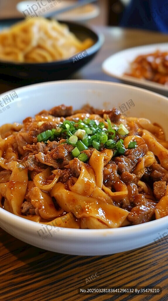 美味牛肉拌面诱人呈现