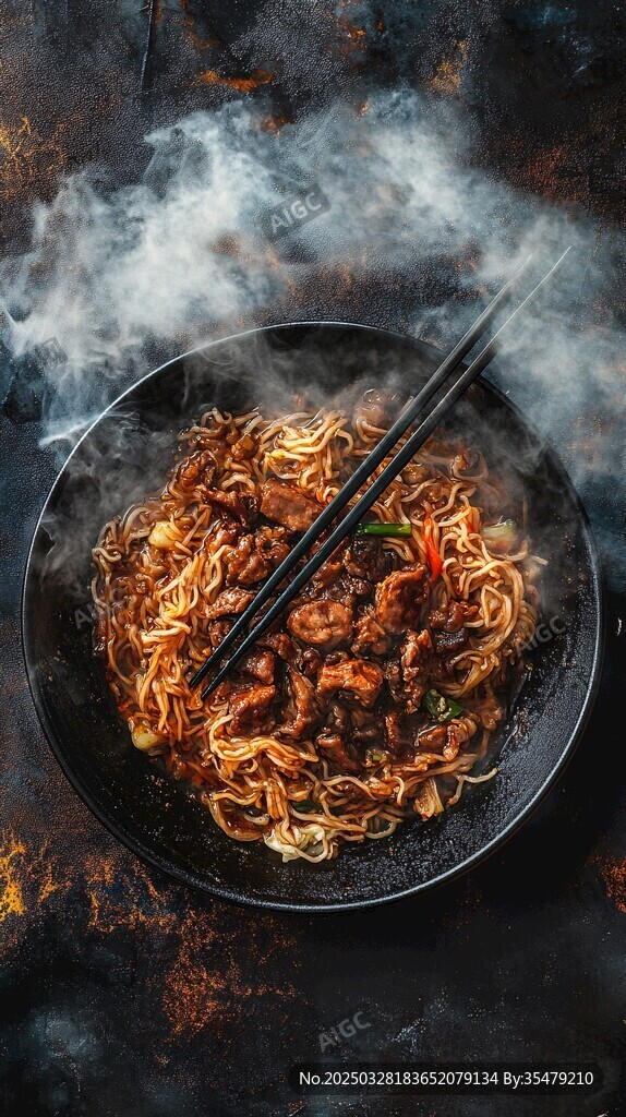 热气腾腾的美味炒面