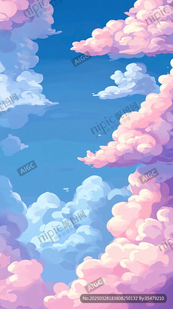 梦幻绚丽的天空云朵景象
