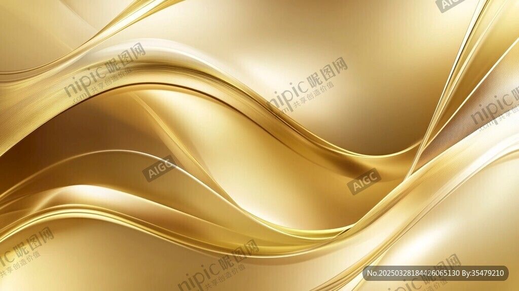 金色动感流线背景图案