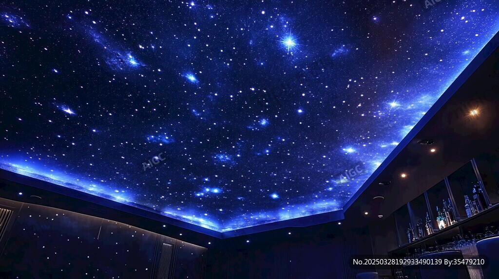 梦幻星空主题室内天花板