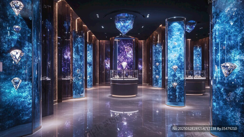 璀璨梦幻的宝石展厅空间
