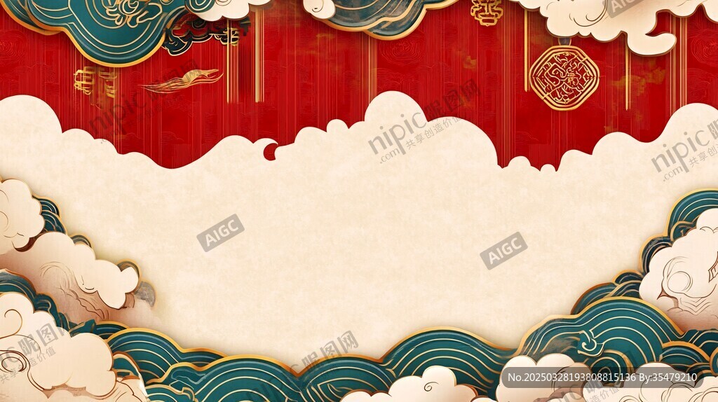 中式古风节日背景画面