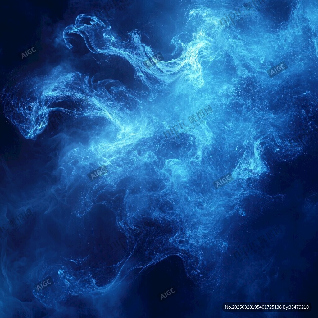 梦幻蓝色烟雾背景纹理