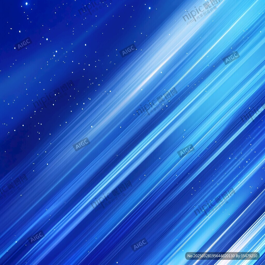 梦幻蓝调星空光线背景图